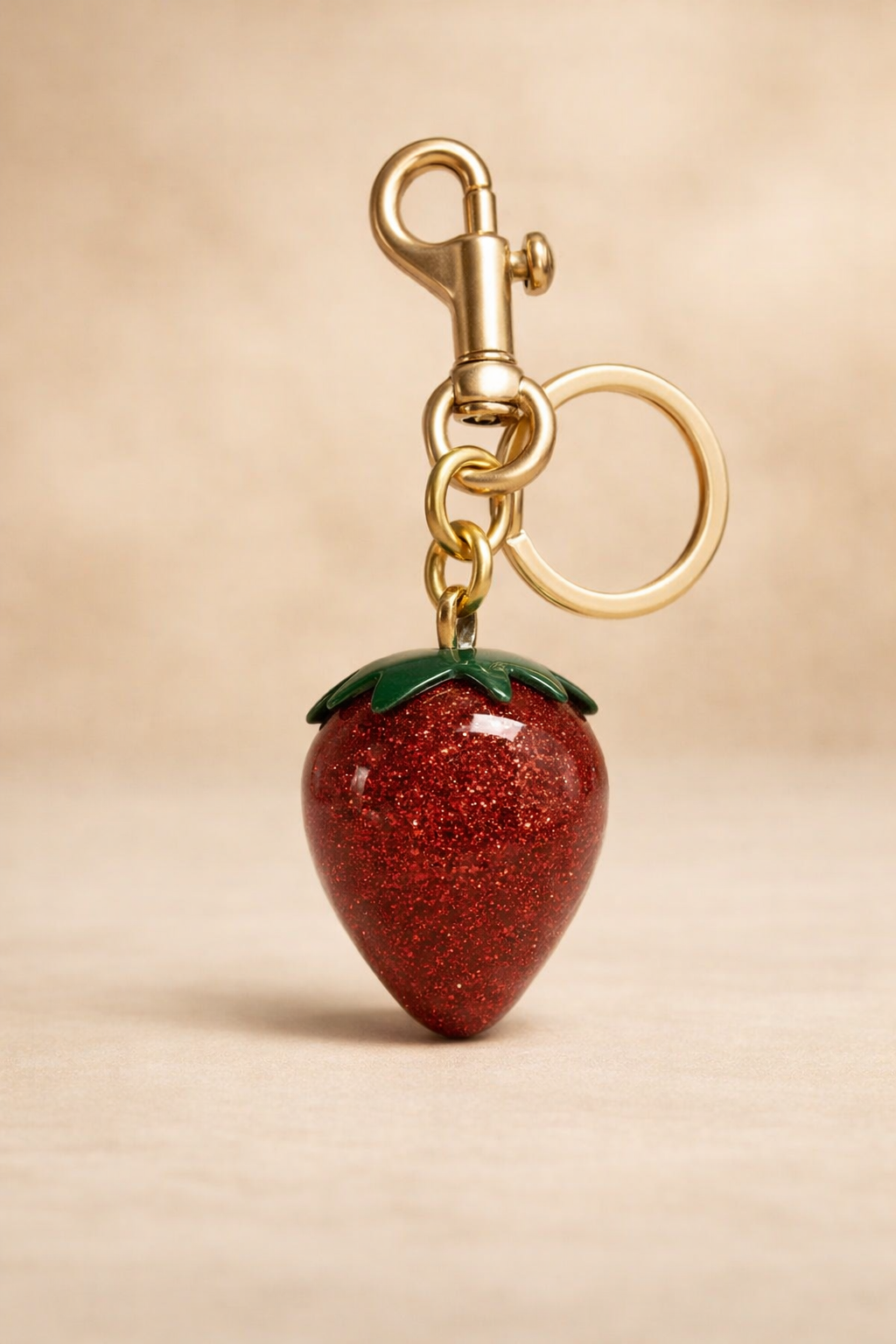 Llavero fresa Glitter