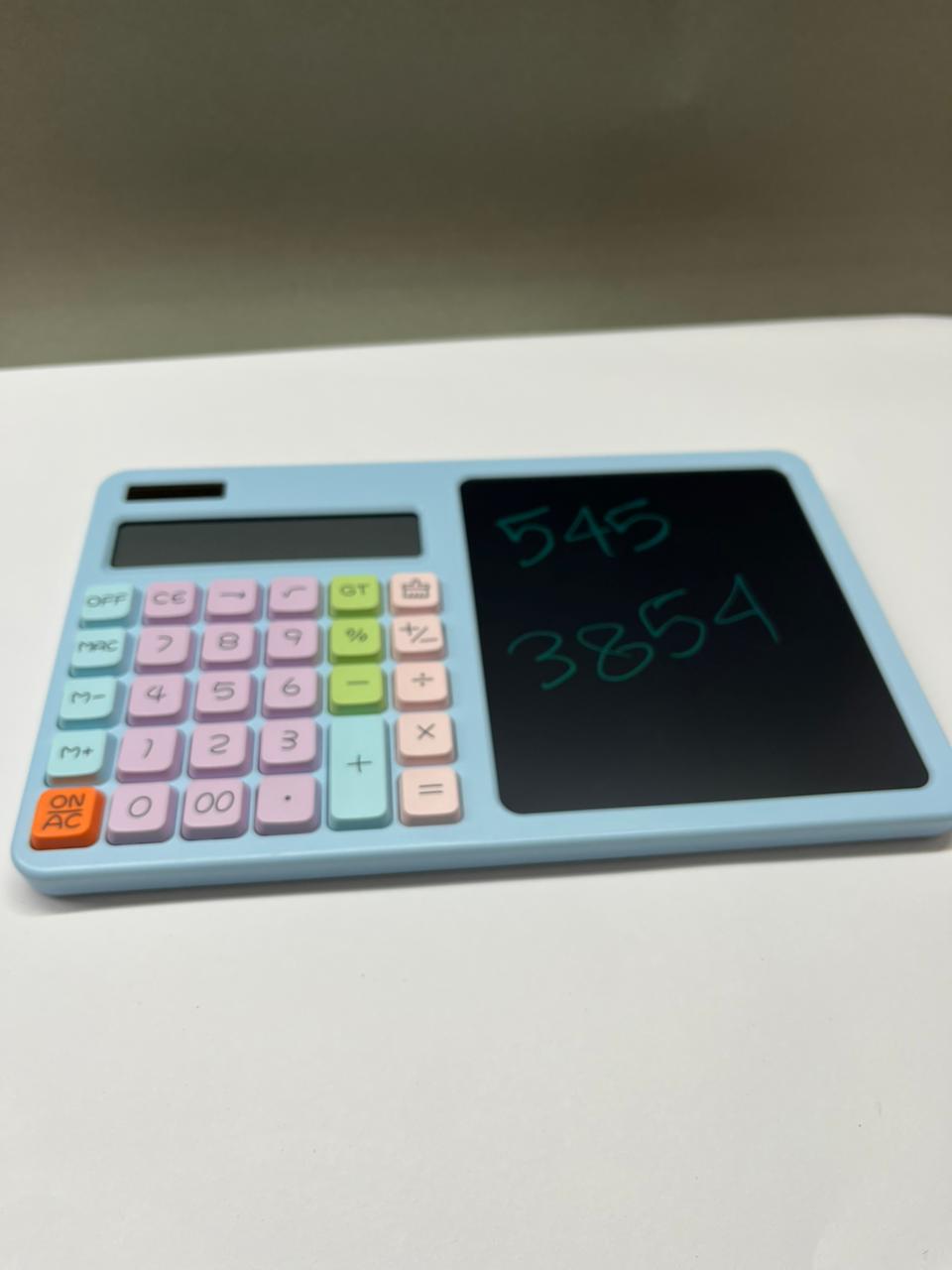 Calculadora con bloc digital LCD
