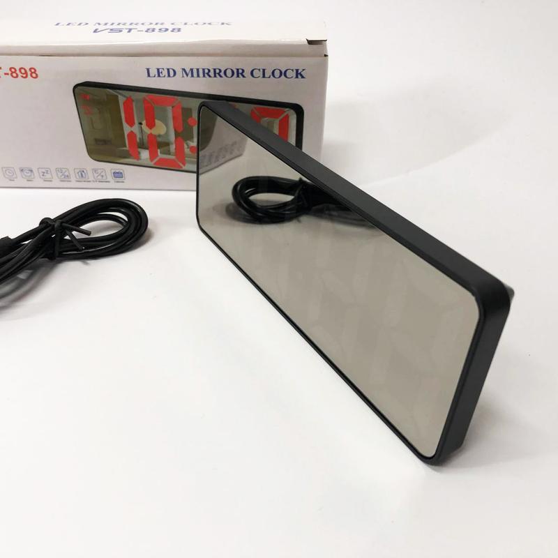 RELOJ DIGITAL ESPEJO RECTANGULAR