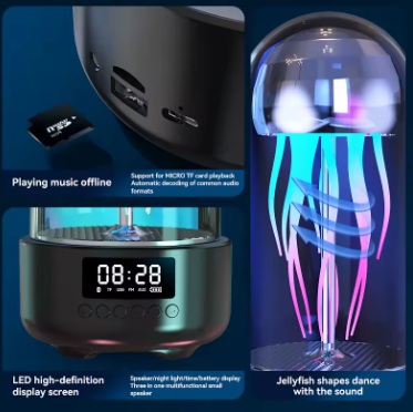 Parlante medusa (reloj- lampara)