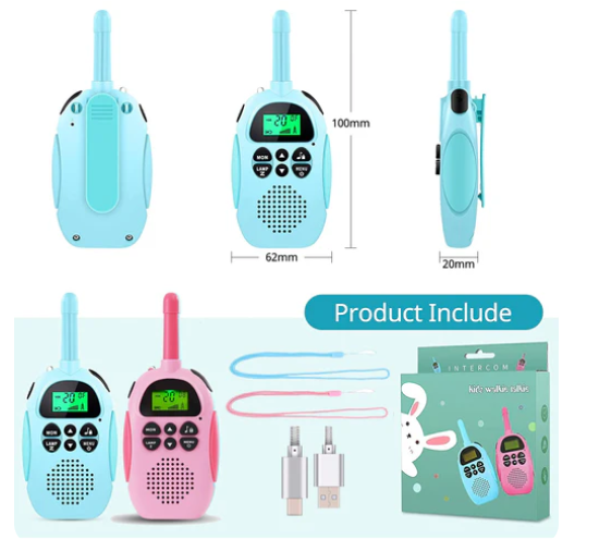 Walkie Talkie Recargable para Niños