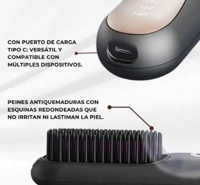 Cepillo Alisador Portátil 3 en 1