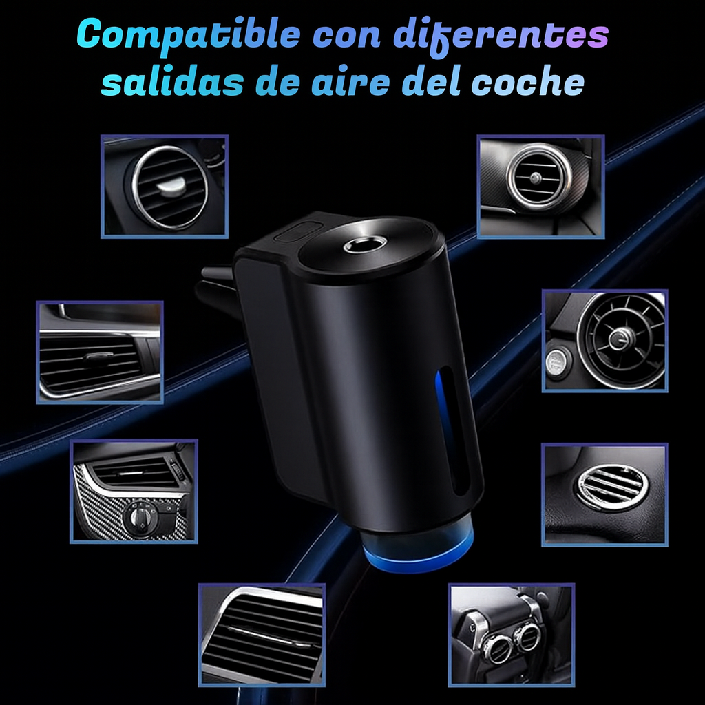 Difusor Inteligente para Carro con Luz LED y Aromatización Automática