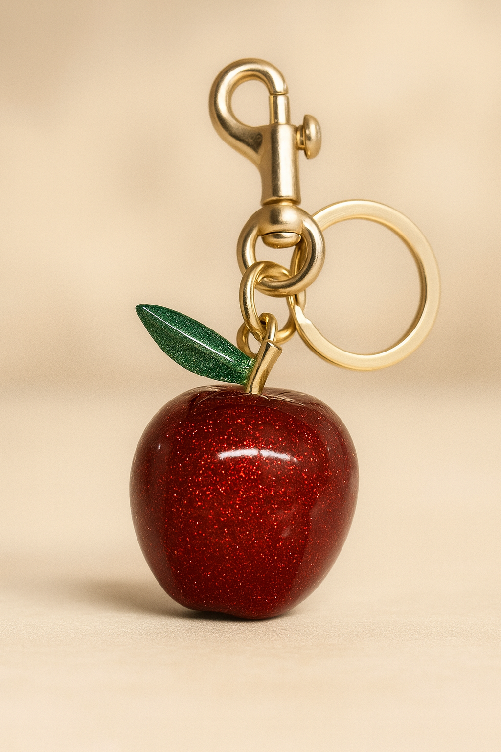 Llavero Manzana Glitter