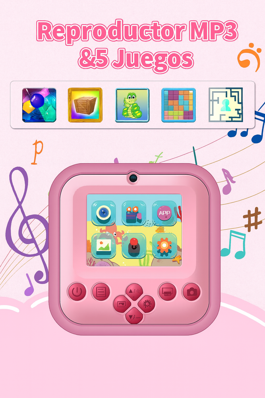 Cámara Infantil Térmica – Impresión Instantánea, Juegos, Música y Video