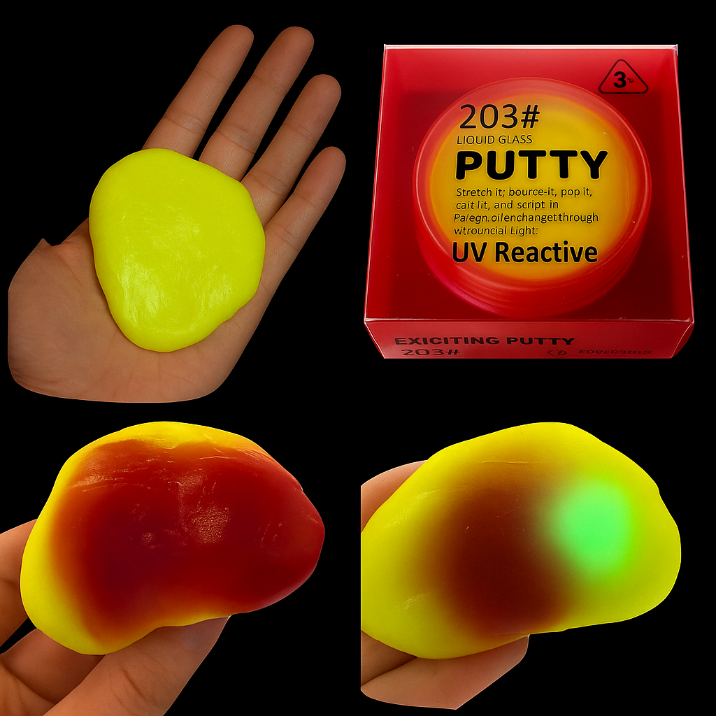 Masilla Mágica UV Reactiva – Cambia de Color